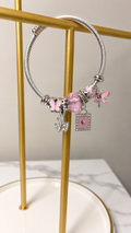 Pink Charm Bangle